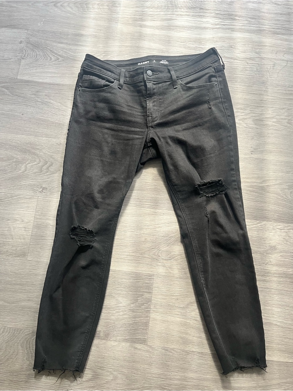 Old Navy Black Ripped Skinny Jeans for Women